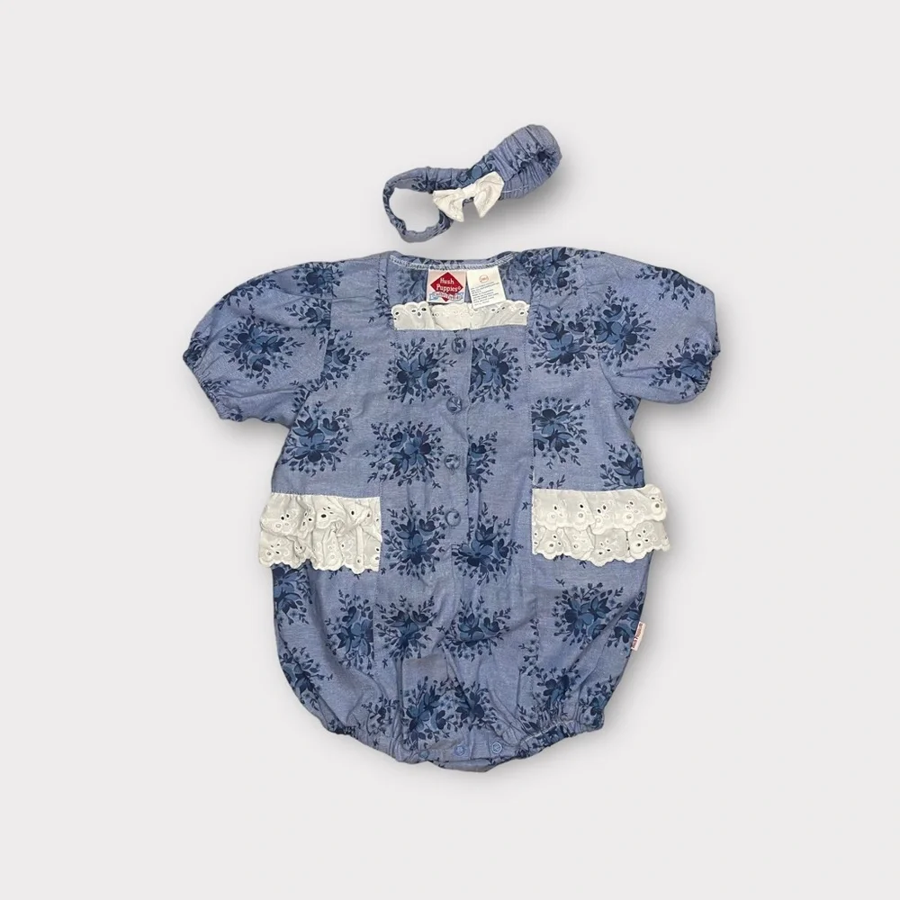 Hush Puppies Clothes For Kids Vintage Floral Bubble Romper